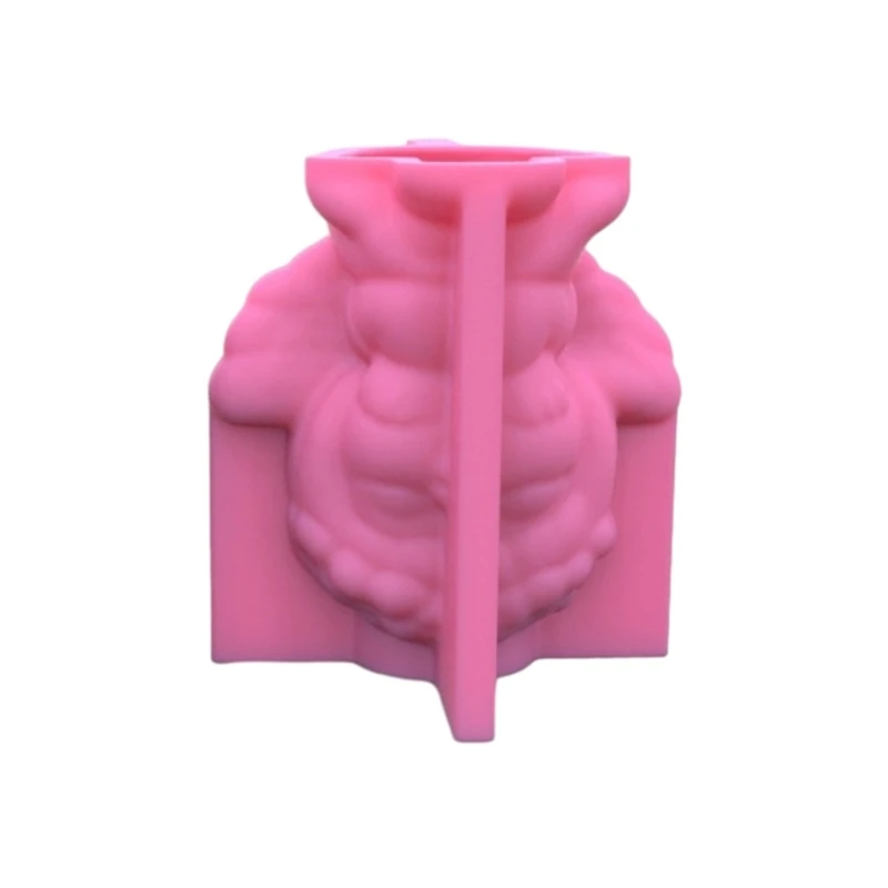 MXME Flower Pot Silicone Mold Concrete Cement Plant Pot Mold Flowerpot Epoxy Resin Mould Makeup Brush Holder Mold