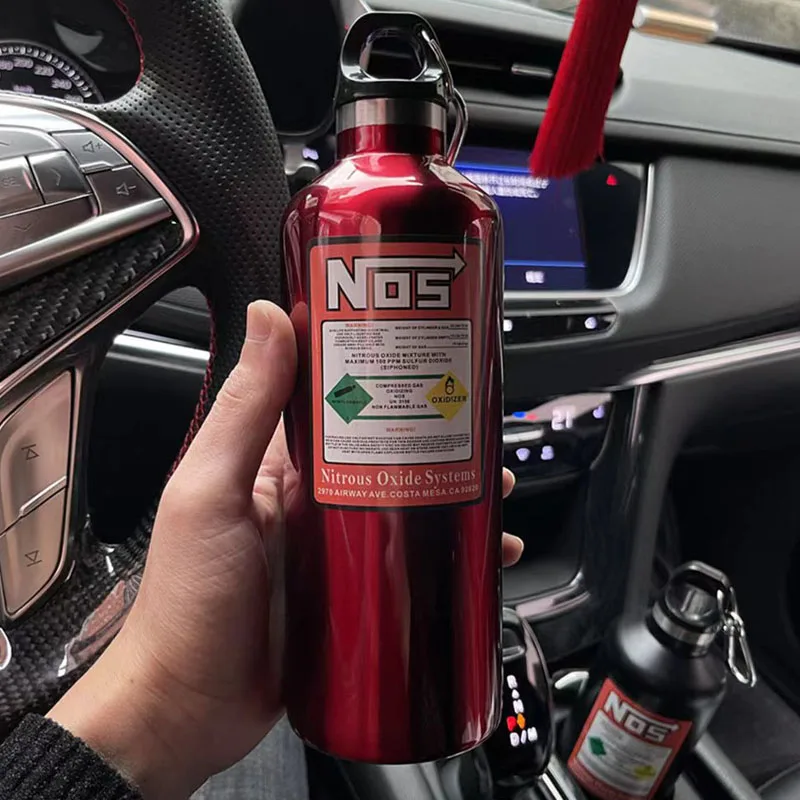 NOS water bottle motorcycles car insulation cup 500ML stainless racing style car interior decoration accessories nos thermos cup 4