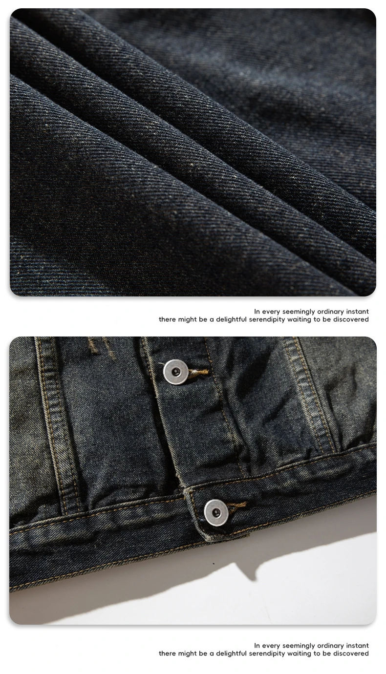 Collar Destruction Design Doing Old Washed Denim Jacket Men's Spring  Autumn Winter New Couple Women's  Retro Coat