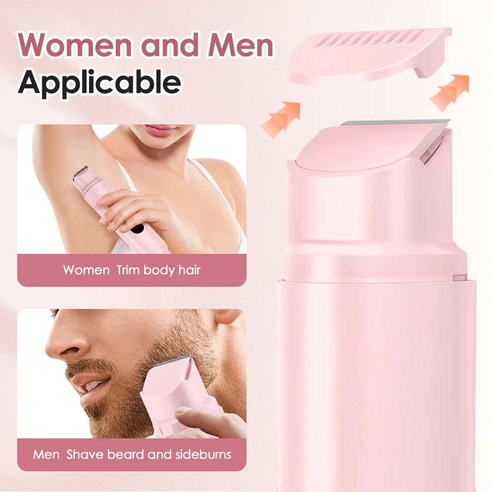 Electric Epilator for Women Bikini Hair Removal Rechargeable Portable Facial Shaver for Body Painless Eyebrow Razor Waterproof
