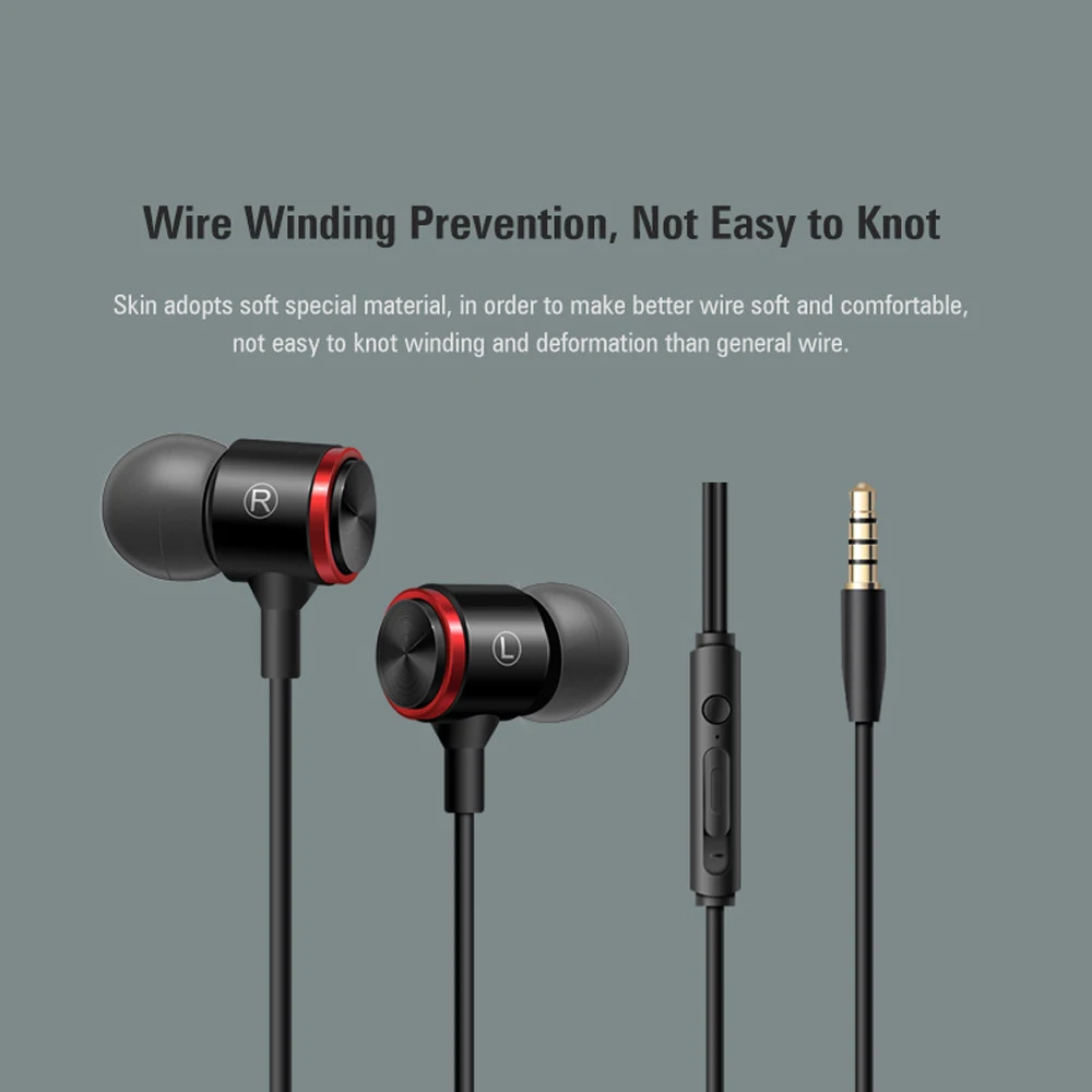 S320 Stereo Bass Headset in-ear 3.5mm Wired Headset With Microphone is Suitable for iPhone Xiaomi Samsung Huawei Mobile Phones