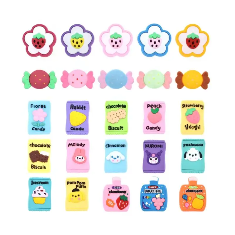 2024 New Shoe Charms Colourful Stars Heart Shaped Garden Shoes Accessories Buckle Decorations Fit Wristband Women Gift