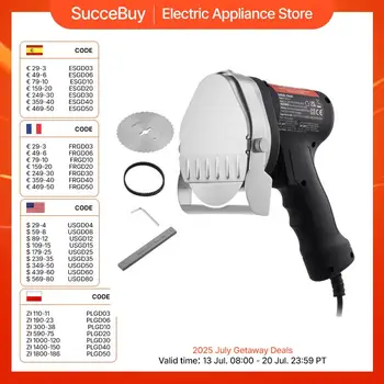 VEVOR Coltello Elettrico Shawarma, Coltello Kebab Turco 80 W, Taglierina Giroscopica Commerciale in Acciaio Inox, Affettatrice Doner Kebab, Diametro Lama Φ4"/100mm, Spessore Regolabile 0-8mm 1
