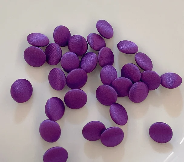 1Set (50PCS Buttons and 50 Buttonhole) Colorful Colors Satin Cloth Button Buttonhole Wedding Dress Back Handmade Diy Accessories 