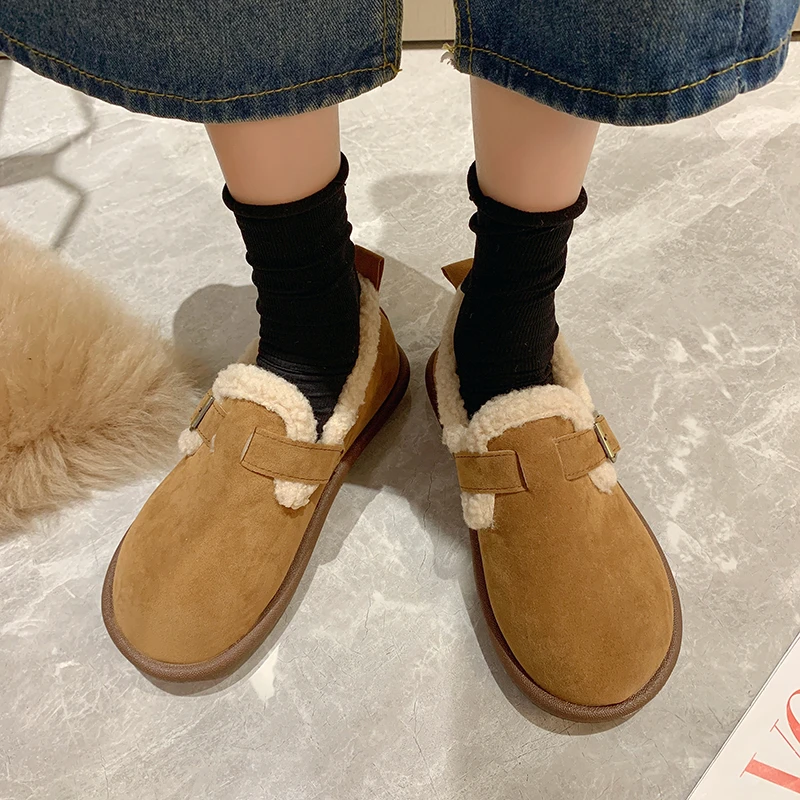 

Женские ботинки в стиле ретро, короткие ботинки, женские повседневные ботильоны челси на матовой плоской подошве, ботинки в стиле преппи, Зимняя Теплая обувь для женщин