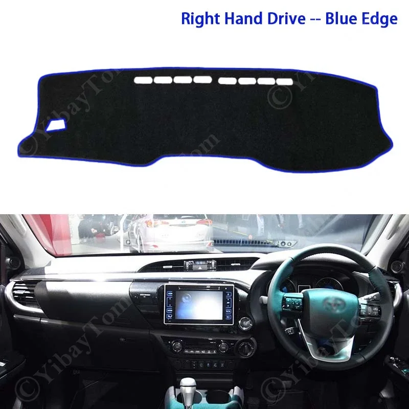 Armaturenbrett Abdeckung Dash Board Matte Teppich Pad Sonnenschirm Kissen Nicht-slip Für Toyota Hilux AN120 AN130 2015 ~ 2021 zubehör – Detail 11