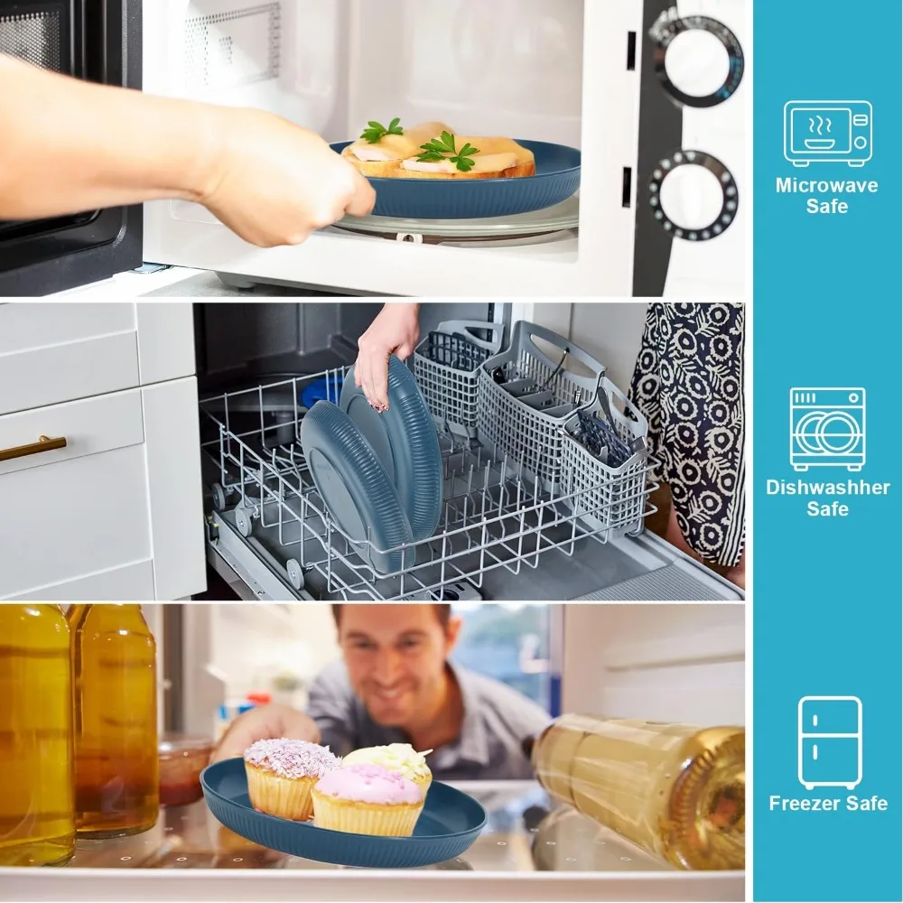 Premium Porcelain Dishes and Plates Sets-Ideal for Fine Dining & Special Occasions Ceramic Flat Plates Microwave / Oven