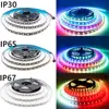 WS2811 WS2812B WS2813 WS2815 5050RGB LED Strip Lights Individually Addressable 30/60/144Pixels/Leds/m Black /White PCB DC5V/12V 4