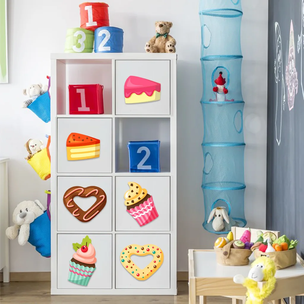 Wall Stickers Dessert Candy Refrigerator Kitchen Mural DIY Party for Home Decoration Kids Room