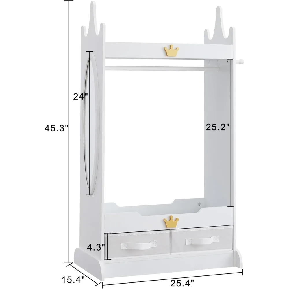 Kids Dress-Up Closet with Mirror 
