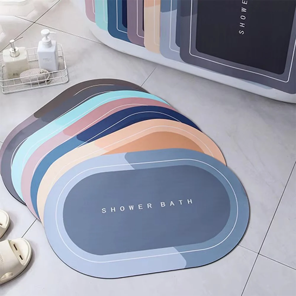 

1PC Anti-slip Absorbent Bathroom Mat Washbasin Bathtub Floor Mats Soft Door Bathtub Side Bath Mat Bathroom Accessories 수분 흡수성 카펫