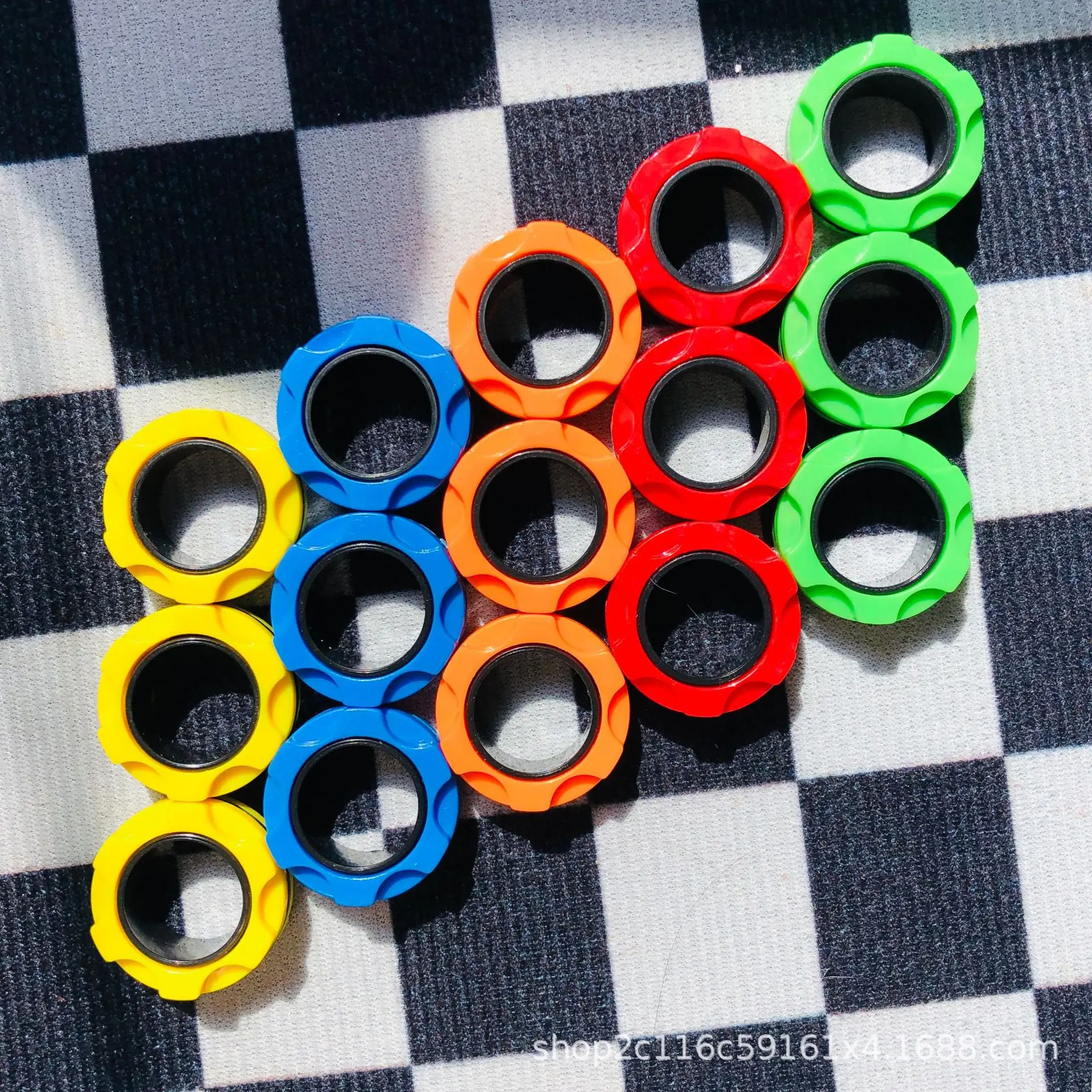 3pcs Magnetic Rings Spinner Fidget Toy Set Finger Magnets Rings for Anxiety Relief Therapy Fidget Pack Gift for Adults Teens Kid 6