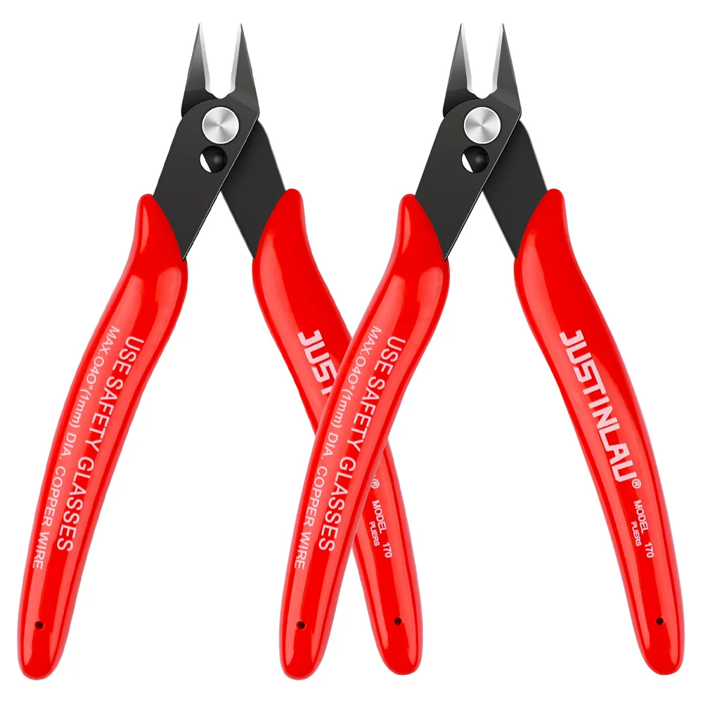 

170 Wire Cutter Cutting Pliers Practical Wire and Cable Cutting Flat-nose Pliers DIY Trimmer Bevel Cutter Red Hand Tools