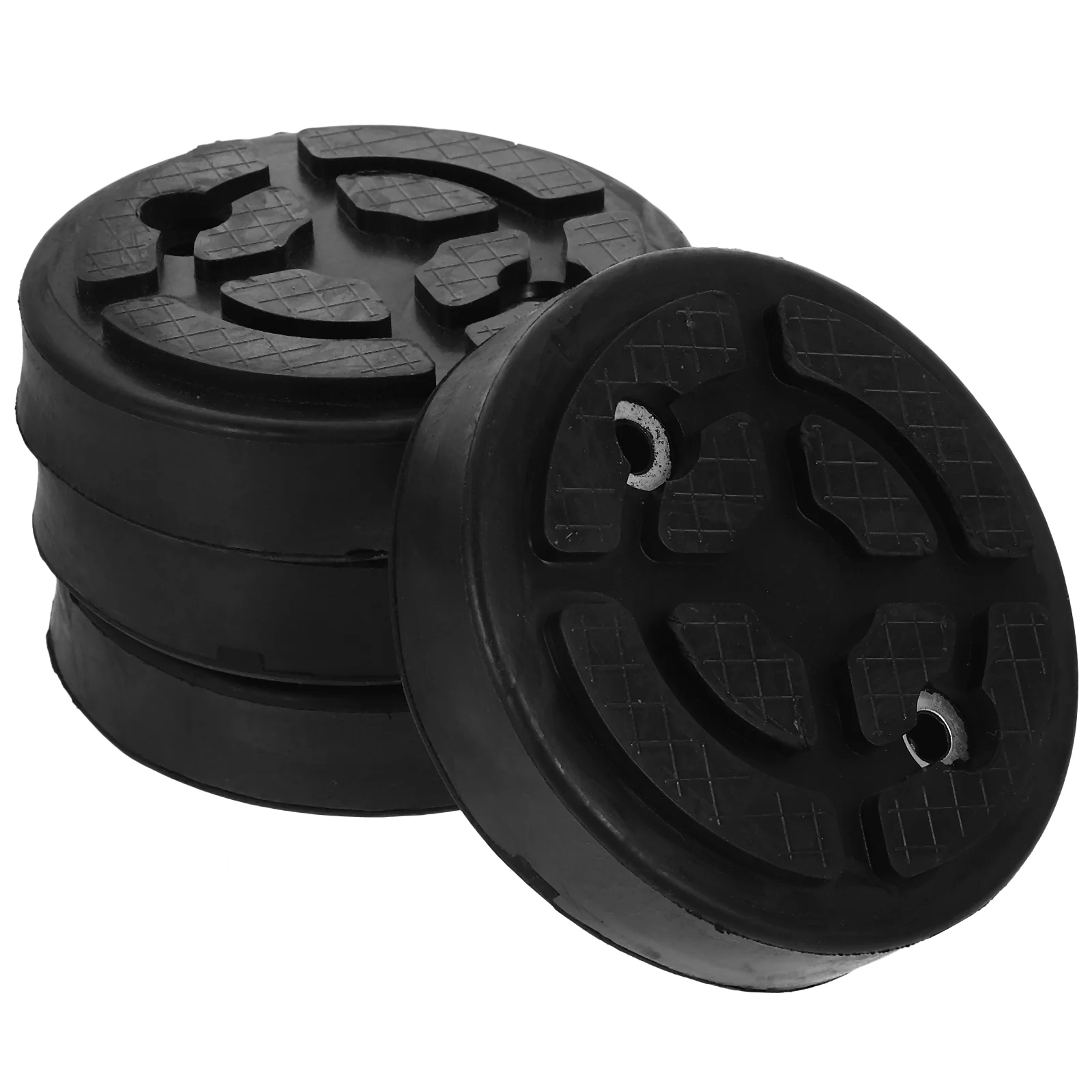 

New Rail Floor Slotted Car Jack Guard Tool Car Jack Pad Rubber Disc Pad Auto Vehicle Weld Jacking Lifting Disk Frame Protector