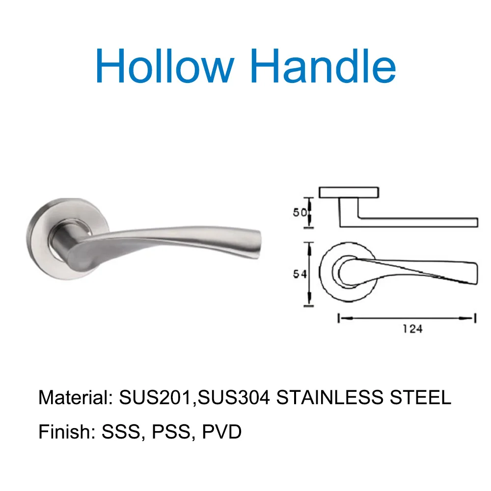 Door Handle Lock Set Mortise Aluminium Alloy Bathroom Wooden WPC Door Stopper Flush Hinge door handle lock