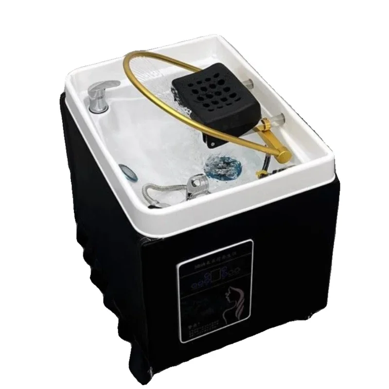 

Mobile shampoo bed with water circulation, fumigation, hair care, and integrated water tank