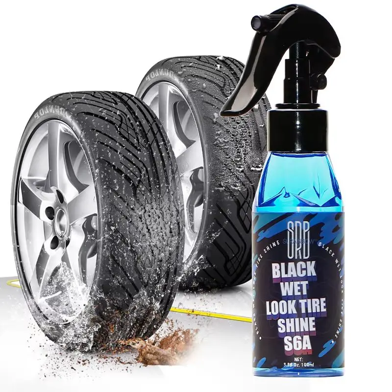 Black Wet Look Tire Shine Dressing,for a Whole New Level of Shine and Depth of BlackSafe for CarsTrucksMotorcyclesRVs & More