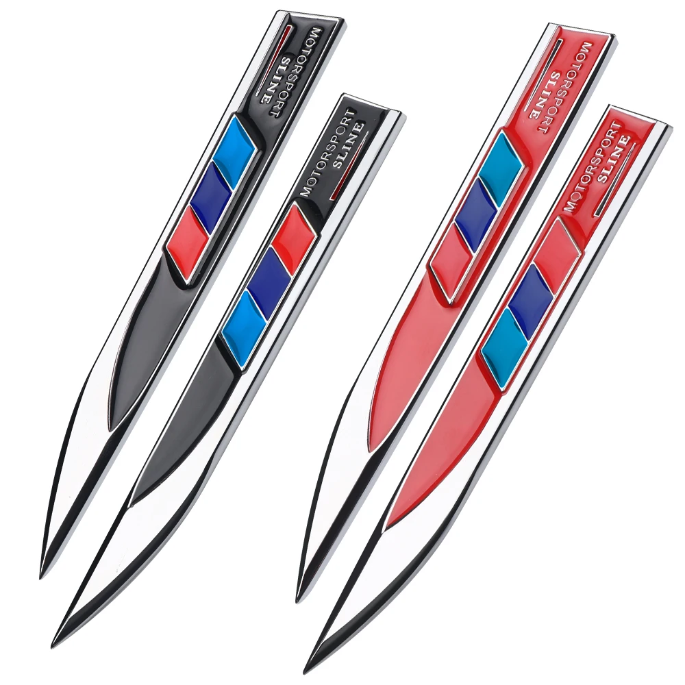 2Pcs 3D Metal Car Fender Side Body Decorazione Adesivi Per Bmw M Performance E46 E60 E90 E39 X1 X3 X4 X5 X6 F10 M3 M5 M6 Emblem