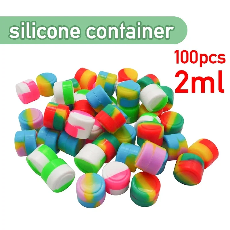 10PCS Silicone Container 2ML 3ML 5ML 7ML 11ML 22MLTank Storage Box Color Mixing Non stick Concentrate Container Tank Oil Wax Box