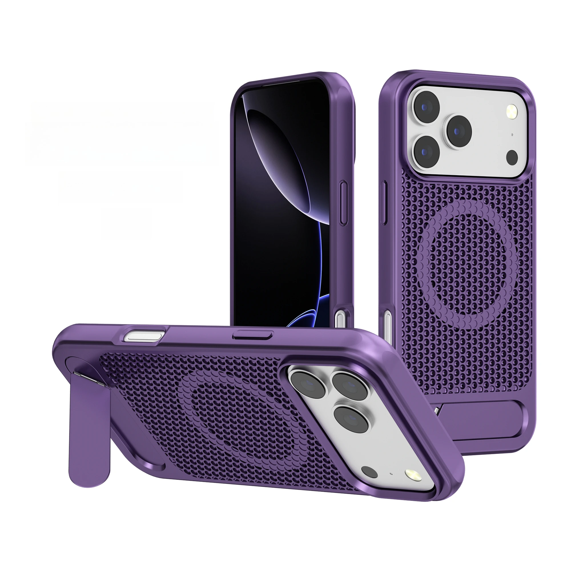 3D Honeycomb Cooling Magnetic Invisible Stand Phone Case - Enhanced Protection and Style