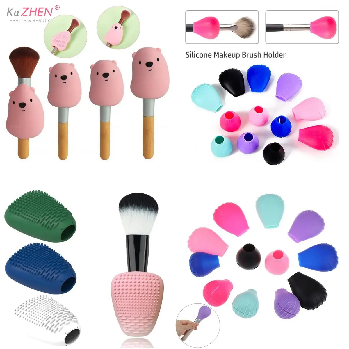 1PCSMakeupBrushHolderCoverSiliconeMakeupBrushProtectorMakeupBrushTravelStorageCase