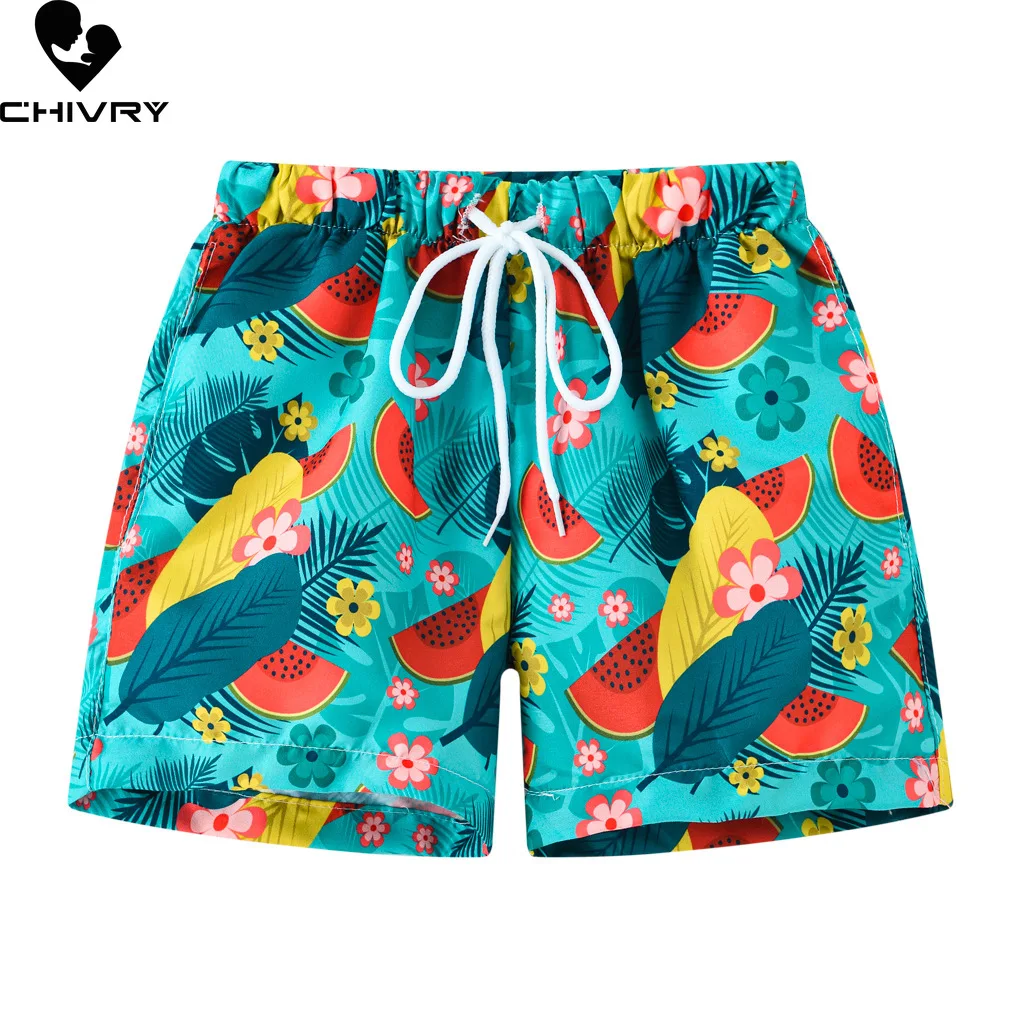 Kids Summer Swim Shorts Baby Boys Girls Swimwear Toddler Kids Fashion Print Swimwear Swimsuit Beach Short Pants Casual Clothes