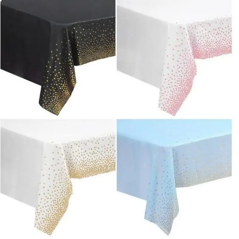 Disposable Tablecloth For Party Wedding Decor Happy Birthday Decoration 137*274cm party disposable tableware