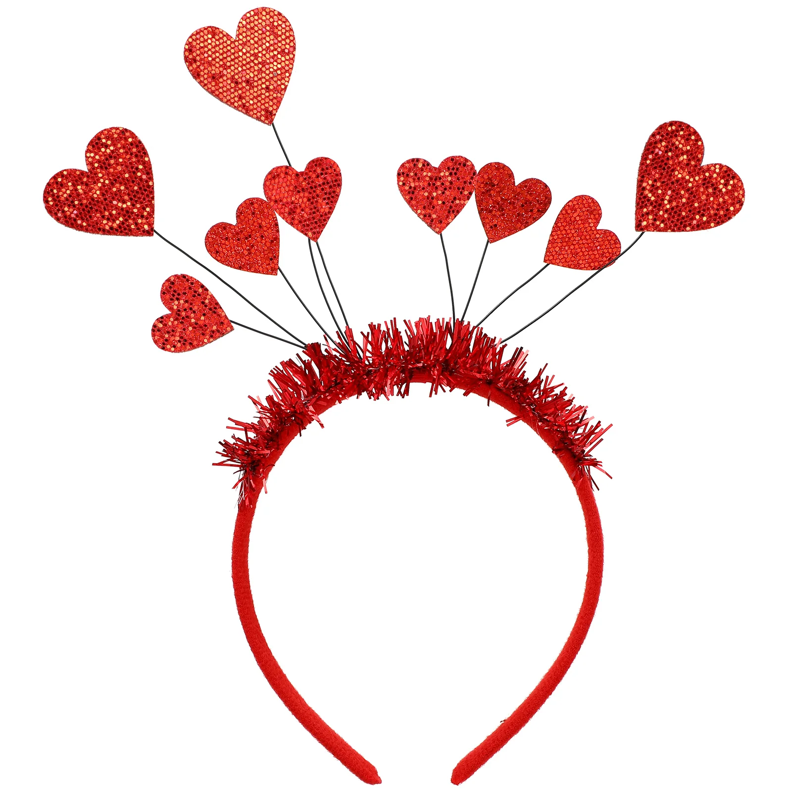 

Valentine'S Day Theme Heart Shaped Hair Hoop Love Headband Sequin Women's Headbands Valentine'S Day Party Hair Accessories