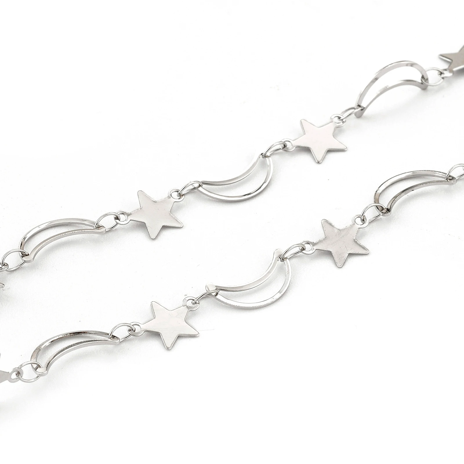 10m/roll  304 Stainless Steel Link Chains Soldered With Spool Multiple Shapes For Necklace Bracelet Handmade DIY Jewelry Making