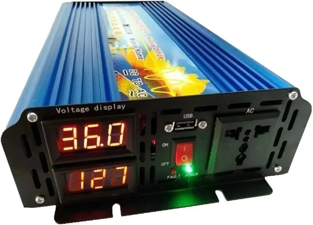 Display Digitale 2500W Dc 36V A Ac 100V 60Hz Inverter Di Energia Solare A Onda Sinusoidale Pura