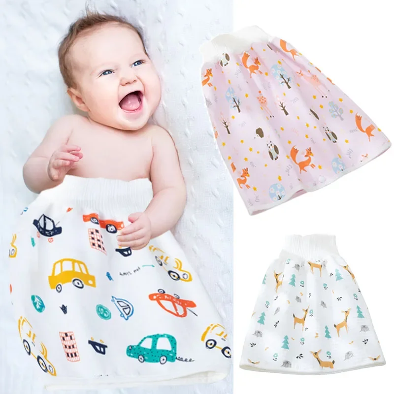 Baby Cotton Diaper Waterproof Skirt Infant Leak-proof Urine Training Pants Cloth Diaper Kids Nappy Sleeping Bed Potty Trainining