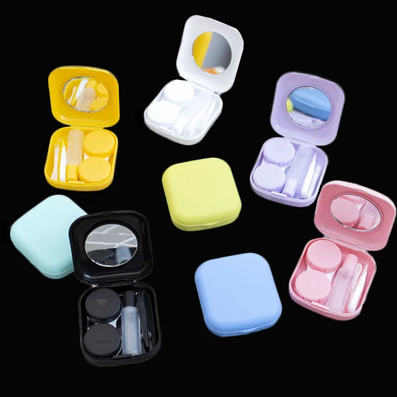 1Pcs Cute Mini Eye Contact Lenses Cases for Girl Travel Pocket Plastic