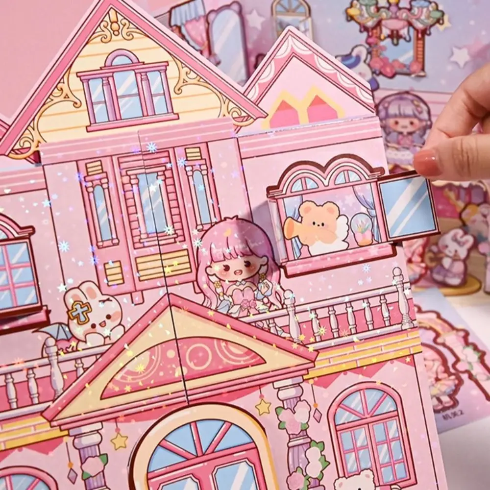 

Montessori DIY Kids Quiet Book Dodo Book Material Package Sticker Book Girls Castle Busy Book Activity Books Handmade Girls