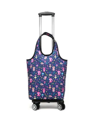 Equipaje de mano con ruedas para mujer, carrito para la compra_voghion.com
