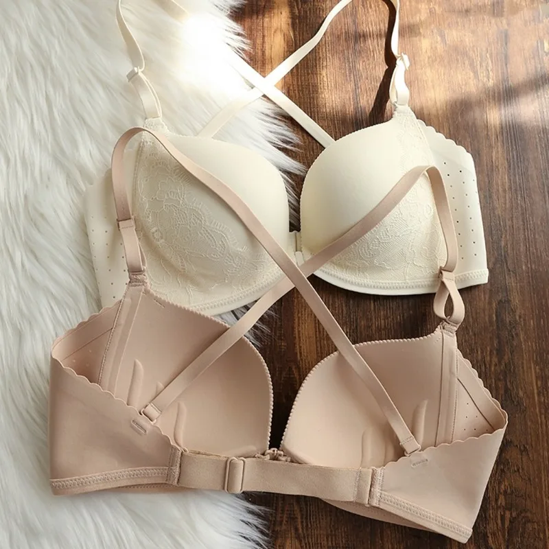 

Бюстгальтер с застежкой спереди, бюстгальтер с открытой спиной, нижнее белье без косточек, Бралетт пуш-ап, женское свадебное нижнее белье, невидимые бюстгальтеры