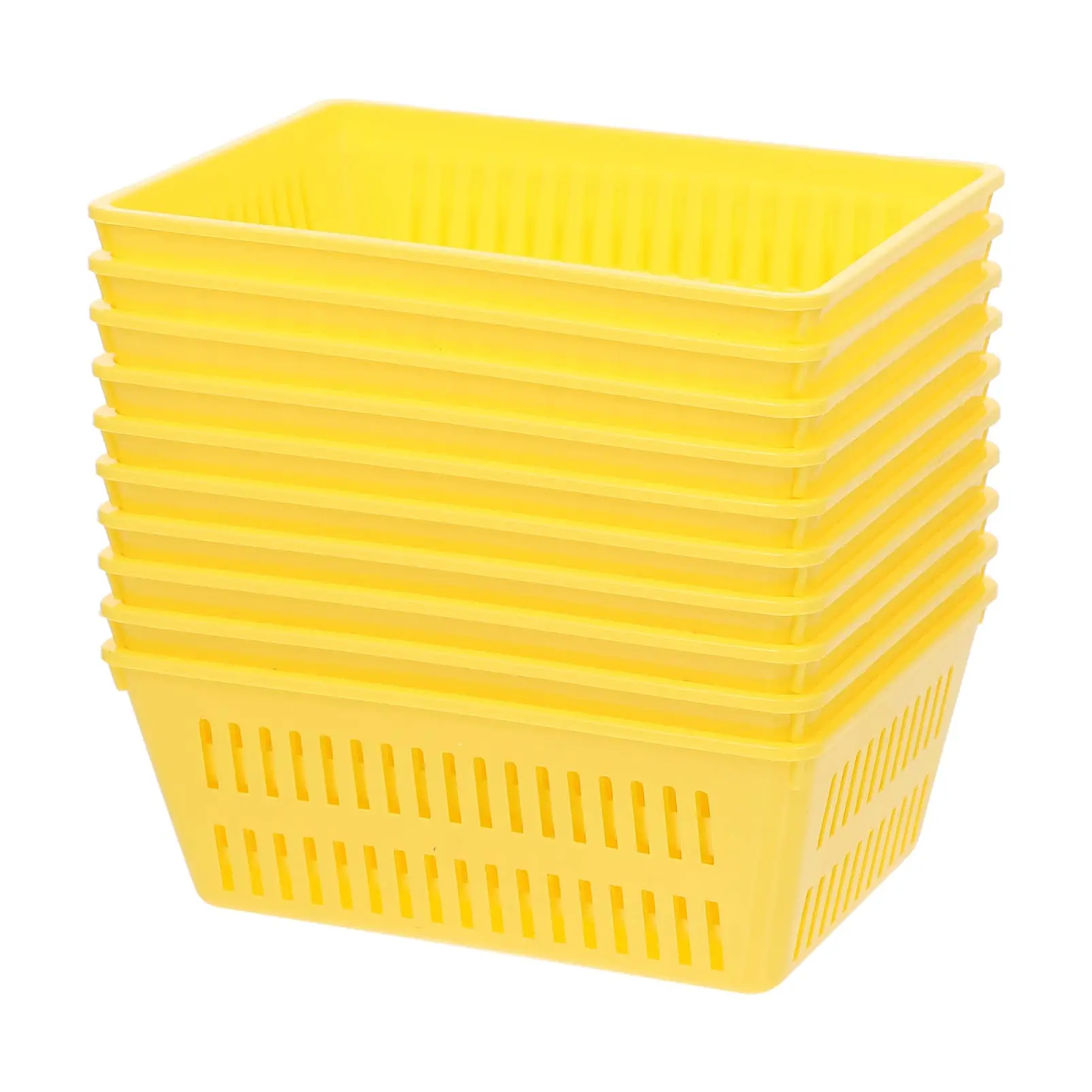 Yellow-Plastic-Storage-Bins-Shelving-Brackets-tabel-Plastic-Basket ...