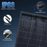 Panneau solaire bifacial RVPOZWER 200W/400W/800W, cellules mono N-Type 18BB, haute efficacité, énergie photovoltaïque pour toit de maison, hors réseau, extérieur 5