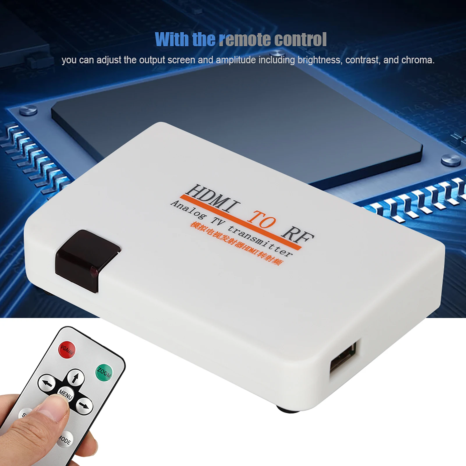 Adapter Box HDMI to RF Coaxial Converter Support 480I/480P/576I/576P/720P/720I/1080I/1080P