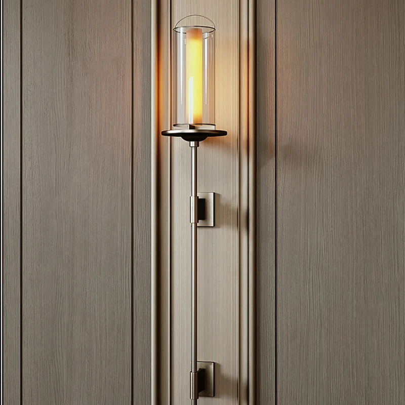 

Modern Chinese long pole wall lamp dining room luminous door number living room background wall hotel aisle creative bedside