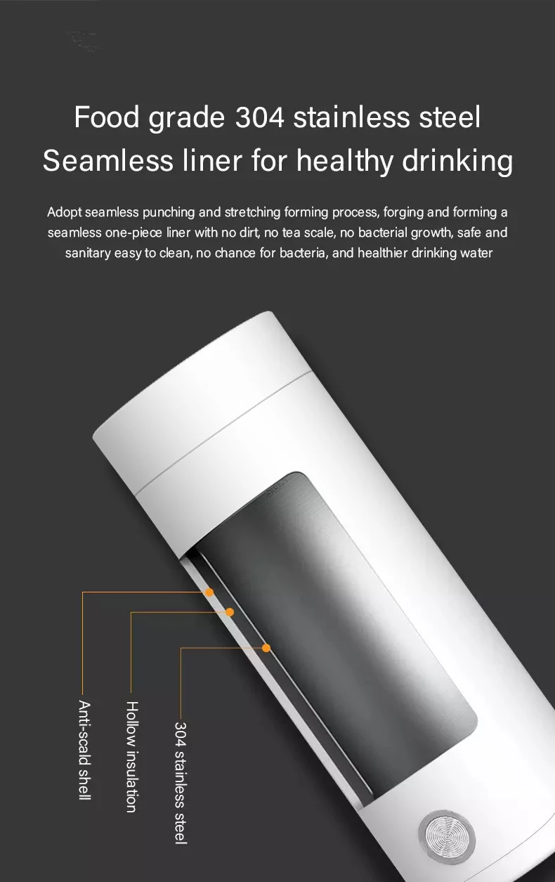 Multi-function Vacuum Thermos Coffee Cup Charging Boiler Mini Travel Portable Water Bottle Sport Kettle Electric Kettle