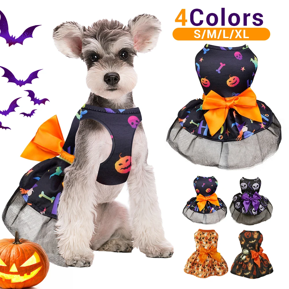Halloween Dog Dress Halloween Costume Festival Puppy Dress Skirt