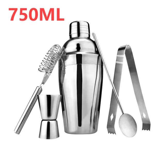 Cocktail Shaker Mixer Wine Martini Boston Shaker For Bartender Drink Party  Bar Tools Clear Shaker Bottle with Scale and Strainer - AliExpress
