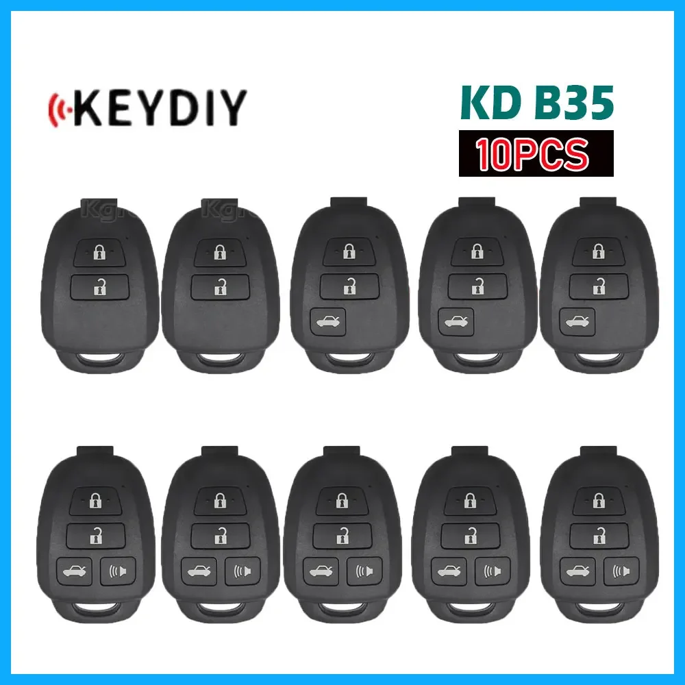 

10pcs KEYDIY KD B35 Universal Remote Control 4 Buttons Car Key for Toyota Style for KD900 KD900+ URG200 KD-X2 Mini KD KD-MAX