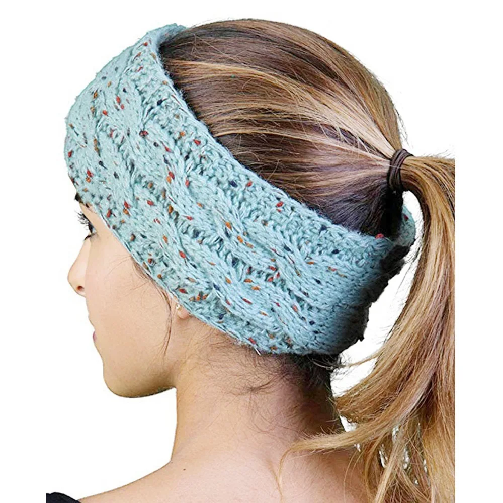 Nuovi Fasce Colorate In Filato Punteggiato Per Donna Solid Twist Hairband Elastico Sport Yoga Copricapo Ragazze Fascia Per Capelli Accessori Per Capel