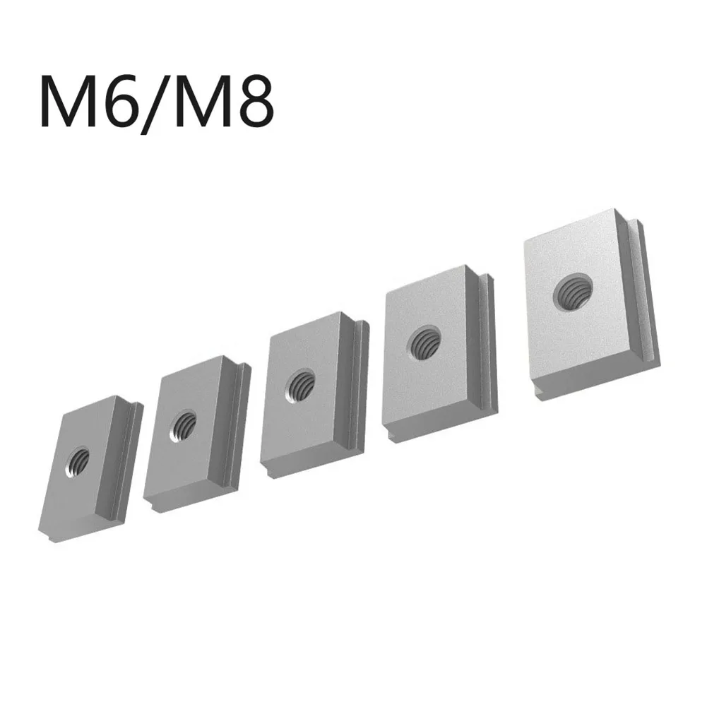 

5pcs T-track Slider For Woodworking Tool Milling Table M6/M8 T-Track Slider Aluminum Alloy T Slot Nut Replacement Spare Parts