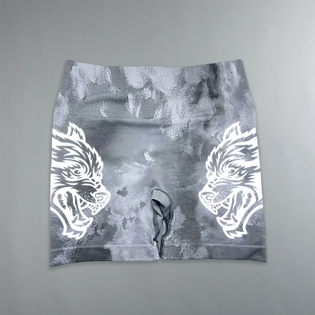 

She Darc Sport Wolves Women Fashion Bottom Yoga Shorts Seamless Pants High Quality Gym Wolf Tie Dye Exercise Running Shorts