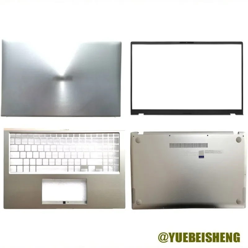 

YUEBEISHENG New/org For Asus ZenBook UX534 UX534F UX534FA UX534FAC LCD back cover /Front bezel /Upper cover /Bottom case,Silver