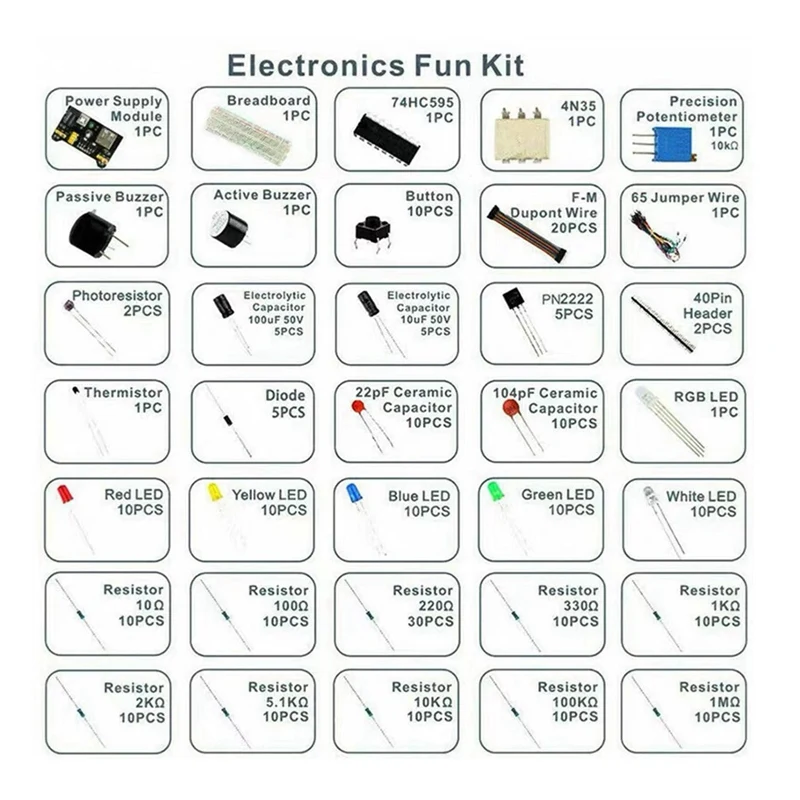 ABVJ-MB-102 DIY Project Starter Kit For Arduino UNO R3 Kit Electronic DIY Electronic Component Set With Points Breadboard