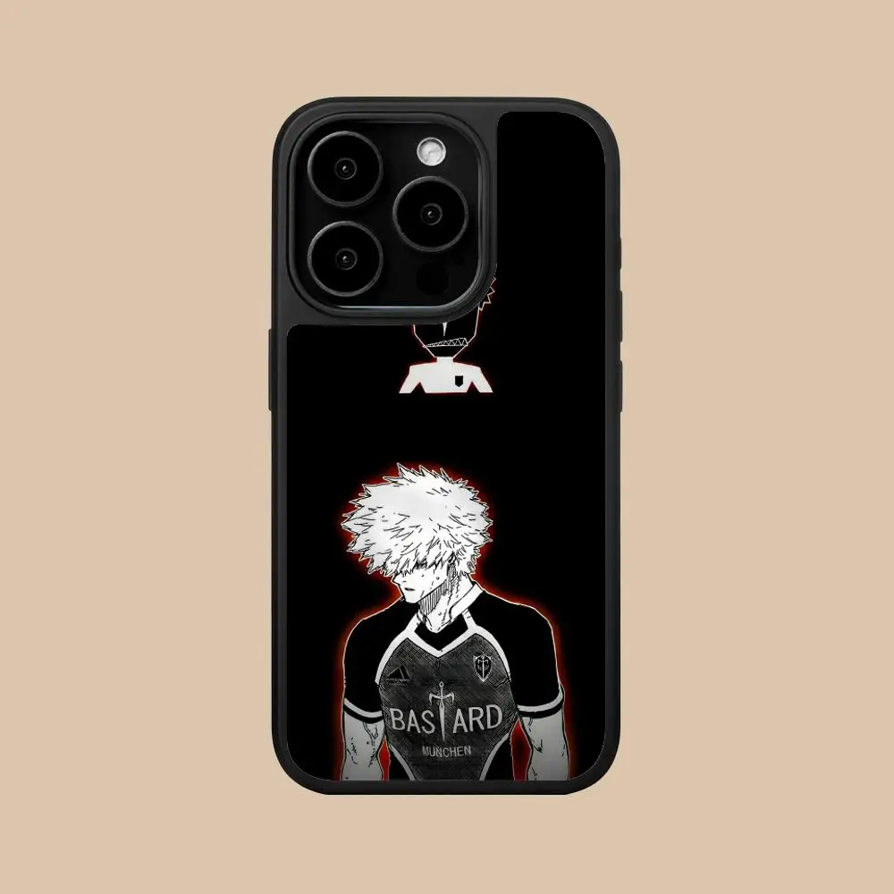 Vibrant Blue Lock Kunigami Rensuke Matte Phone Case - Colorful Protective Smartphone Cover