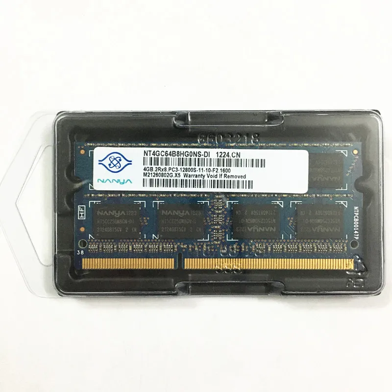 Nanya DDR3 RAM 4 GO 2RX8 PC3-12800S-11-10-F2 1600 DDR3 4 GO 1600MHz mémoire  pc portable - AliExpress